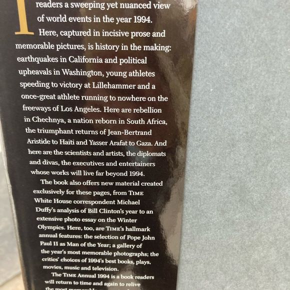 TIME ANNUAL 1994 YEAR IN REVIEW HARDCOVER BOOK - Picture 4 of 7